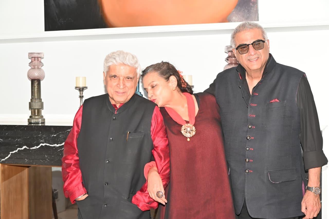 Boney Kapoor hosted a star-studded birthday bash for Shabana Azmi as she turned 75. The actress posed for an adorable pic with Javed Akhtar and the filmmaker.